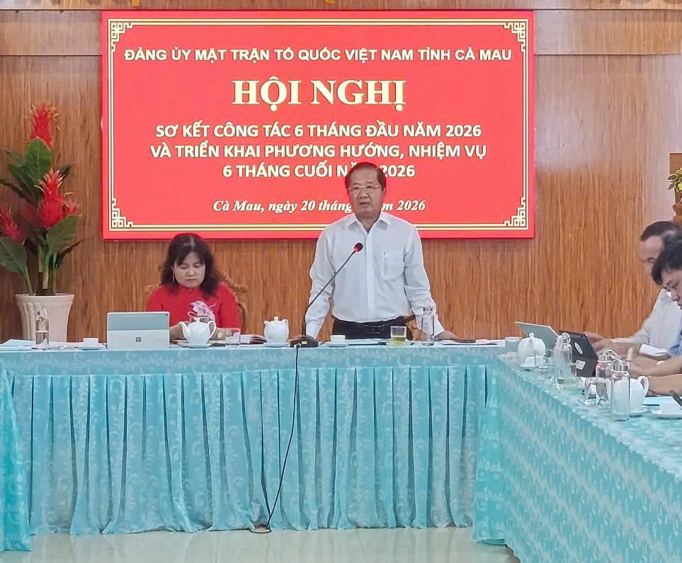 Đảng ủy Mặt trận Tổ quốc Việt Nam tỉnh sơ kết công tác 6 tháng đầu năm 2026